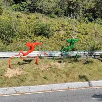 曲陽縣不銹鋼剪影騎車人物雕塑定制,騎自行車雕塑