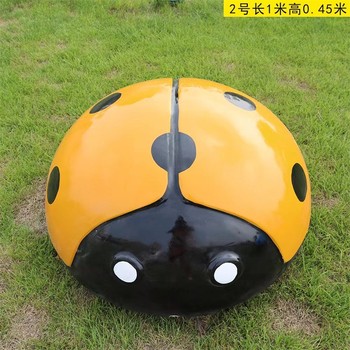 公園小動物雕塑玻璃鋼瓢蟲雕塑加工