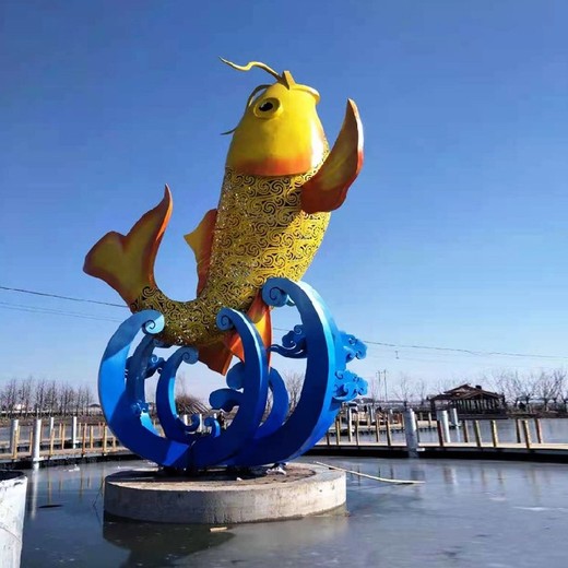 廣場鯉魚躍龍門雕塑加工