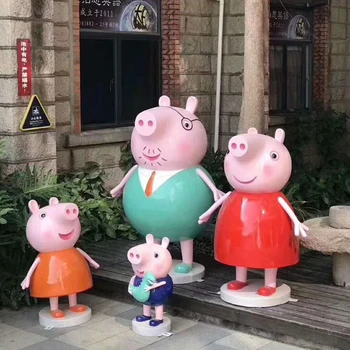 哈爾濱戶外景觀動物卡通雕塑,玻璃鋼卡通動物公仔雕塑定制