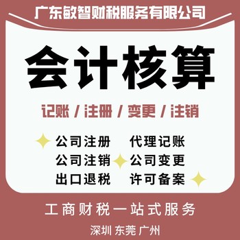東莞南城區許可備案辦理工商會計咨詢查賬征收