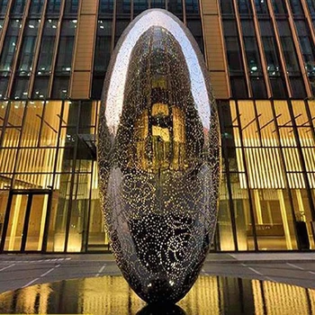 房地產(chǎn)金屬橢圓球雕塑定制