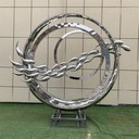 公園白鋼魚(yú)群雕塑定制