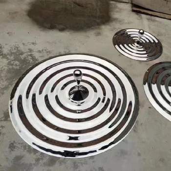 抽象不銹鋼水珠雕塑定做廠家