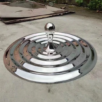 地產(chǎn)景觀不銹鋼鏡面水滴雕塑定做廠家