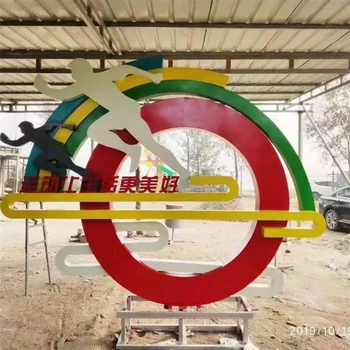 不銹鋼跑步人物雕塑供應商抽象跑步健身雕塑