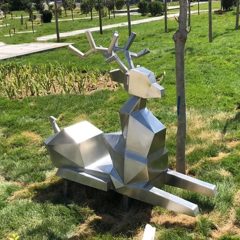 天門(mén)不銹鋼鏤空鹿雕塑廠家工藝