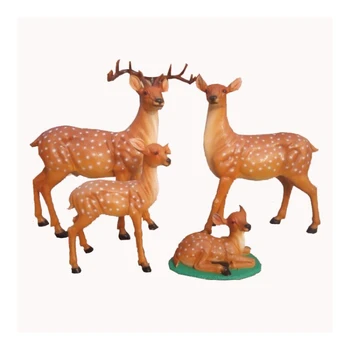 上海校園雕塑鹿雕塑,麋鹿梅花鹿雕塑擺件