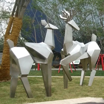 上海校園雕塑鹿雕塑,麋鹿梅花鹿雕塑擺件