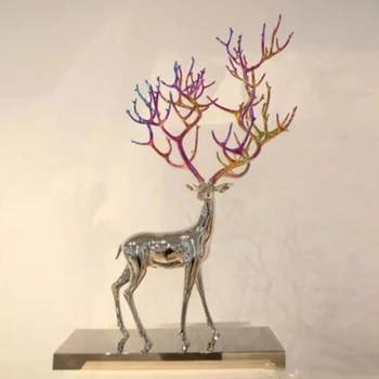 玻璃鋼書本鹿雕塑廠家,戶外園林景觀小品裝飾廠家