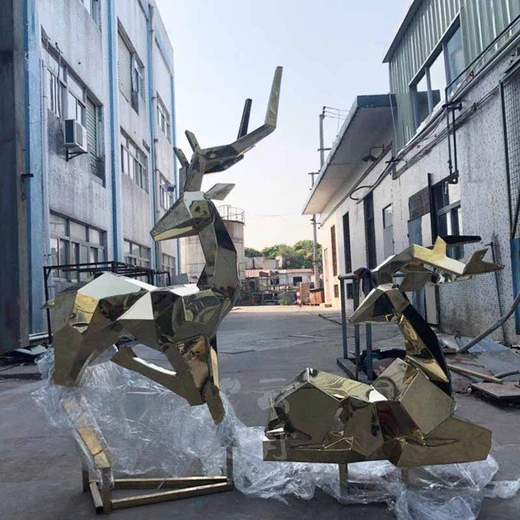 校園雕塑鹿雕塑哪里好,麋鹿梅花鹿雕塑擺件