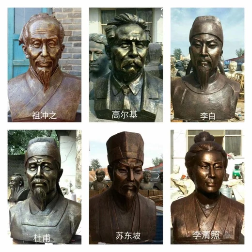 河南公園廣場(chǎng)肖像雕塑歷史古代人物雕塑定制