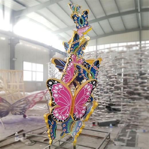 小區(qū)蝴蝶不銹鋼雕塑制作