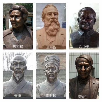 李四光肖像源頭廠家,校園文化廣場(chǎng)雕塑