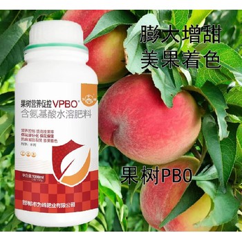 桃樹(shù)控梢葉面肥PBO公司,為峰肥業(yè)果樹(shù)PBO廠家招商