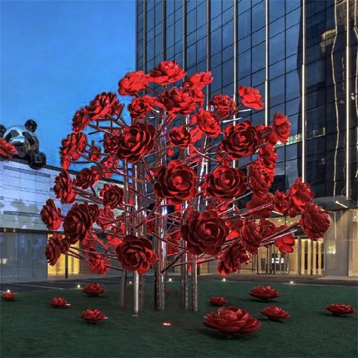 景區(qū)花朵不銹鋼雕塑制作