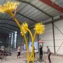 大型不銹鋼花朵造型雕塑制作