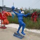 運動人物抽象雕塑圖