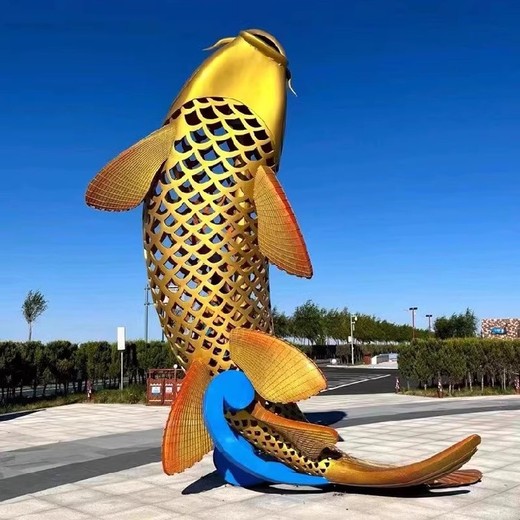 公園鐵藝鯉魚雕塑加工廠家