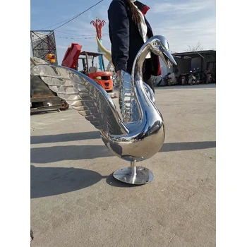 鏡面不銹鋼鏡面天鵝雕塑定做