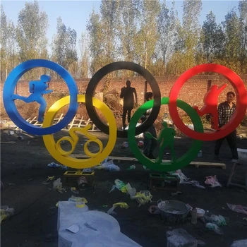 曲陽縣五環(huán)雕塑廠家電話,體育運(yùn)動(dòng)主題雕塑