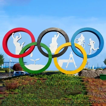 曲陽縣五環(huán)雕塑廠家電話,體育運(yùn)動(dòng)主題雕塑