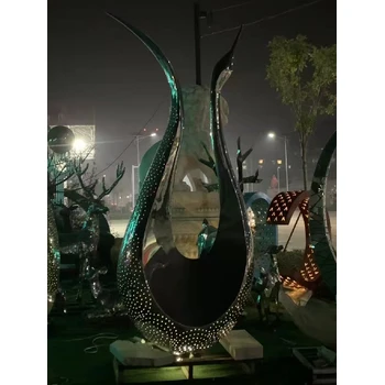 鏡面不銹鋼鏡面天鵝雕塑定做