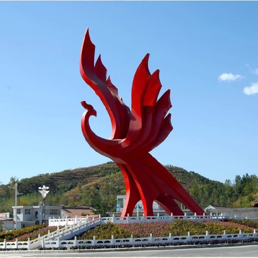 地產(chǎn)景觀白鋼鳳凰雕塑公司