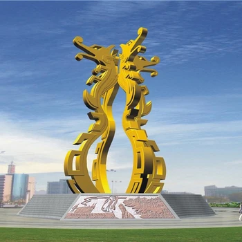 公園不銹鋼龍雕塑制作廠家