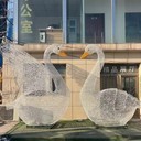小區(qū)金屬天鵝雕塑加工