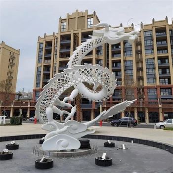 公園中國龍不銹鋼雕塑供應(yīng)商
