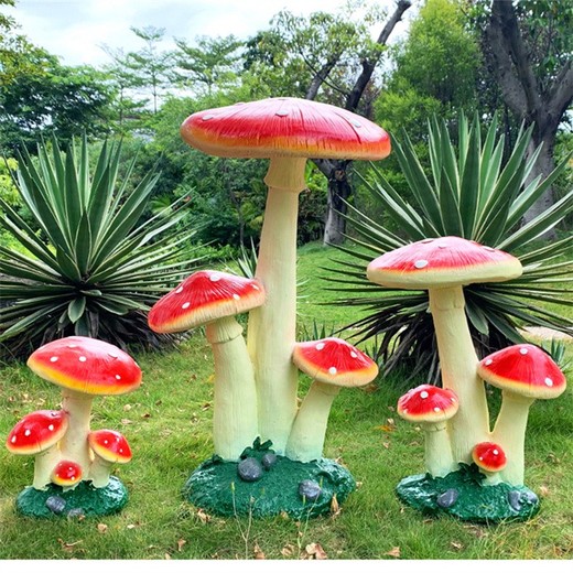 熱門玻璃鋼蘑菇雕塑圖片,玻璃鋼雕塑廠家