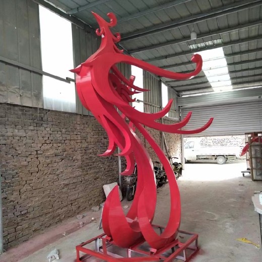 地產(chǎn)景觀(guān)不銹鋼雕塑鳳凰公司
