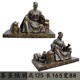 仿銅采茶制茶過程雕塑圖