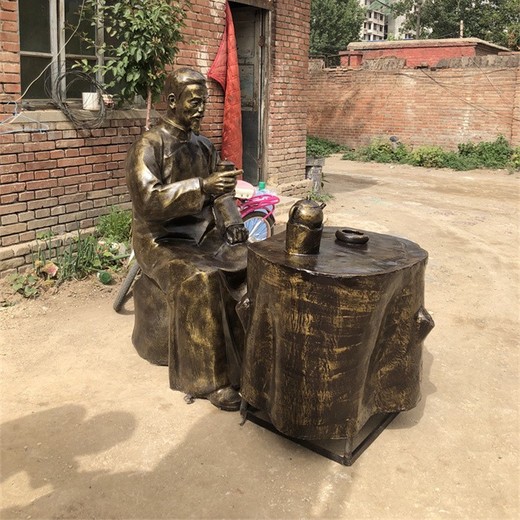 仿銅采茶制茶過程雕塑價(jià)格,制茶流程雕塑