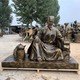 仿銅采茶制茶過程雕塑圖