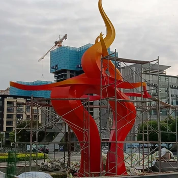 公園火焰不銹鋼雕塑定做