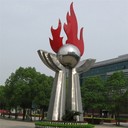 抽象不銹鋼火焰造型雕塑工廠