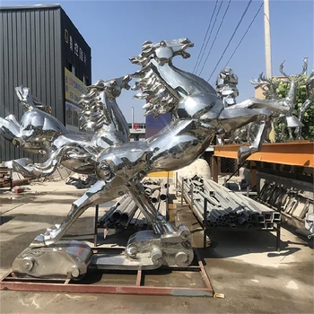 景區(qū)馬雕塑不銹鋼定制廠家