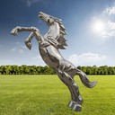 公園不銹鋼馬雕塑定制廠家