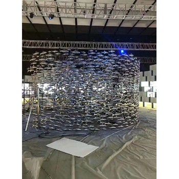 抽象不銹鋼魚雕塑廠家