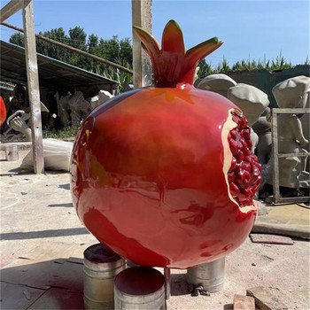 公園玻璃鋼石榴雕塑加工定制,民族團結主題雕塑