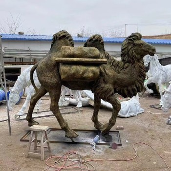 廣場(chǎng)駱駝鑄銅雕塑工廠