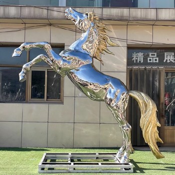 廣場馬不銹鋼雕塑定做廠家