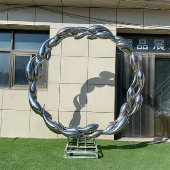 水池不銹鋼魚雕塑定做廠家