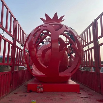 大型玻璃鋼石榴雕塑廠家,民族團(tuán)結(jié)主題雕塑
