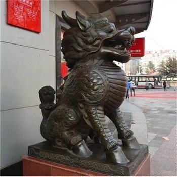 廣場鑄銅麒麟雕塑,麒麟大型雕塑