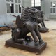 曲陽鑄銅麒麟雕塑圖
