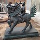 鑄銅麒麟雕塑圖