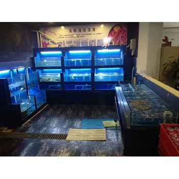 泰州熱門大閘蟹魚缸酒店海鮮魚缸品牌